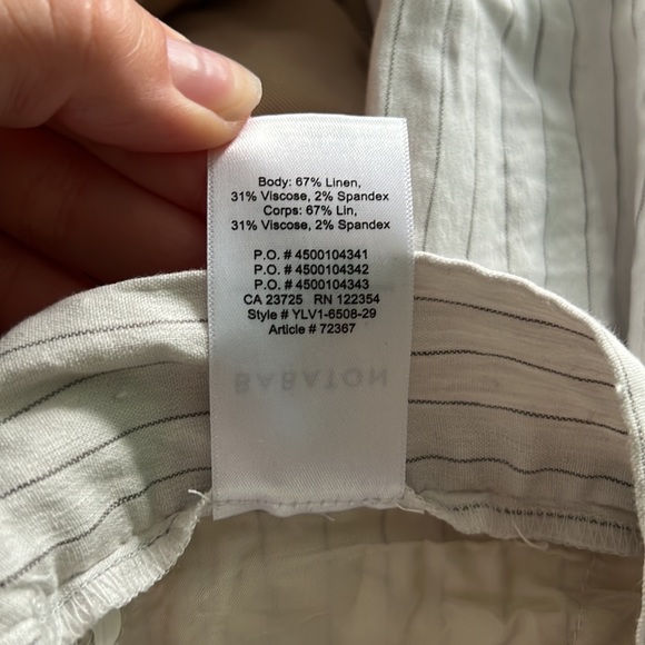 Babaton aritzia Conan linen pants like new. - Picture 7 of 8